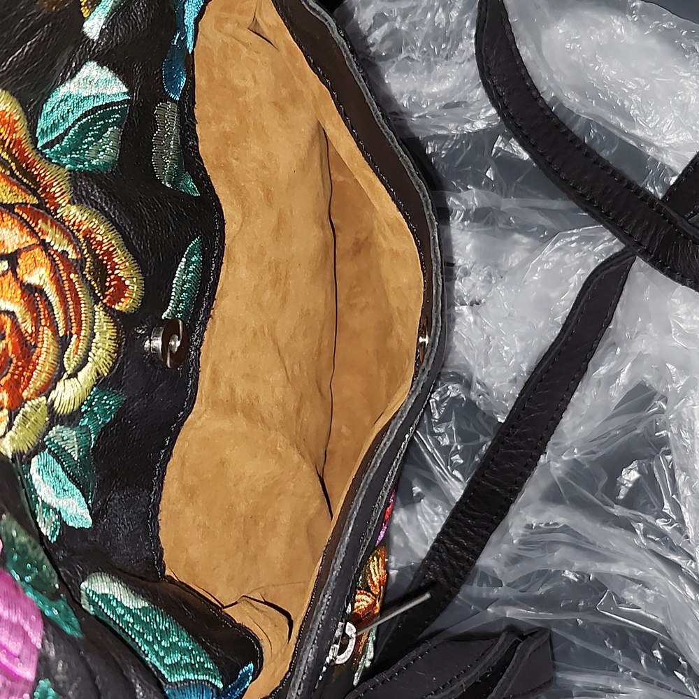 Patricia Nash Floral Leather Backpack - Picture 7 of 8